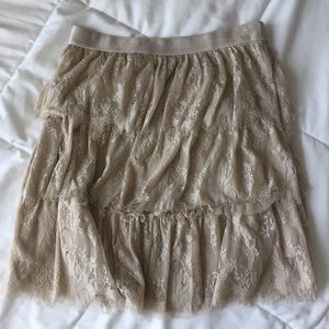 (CURRENTLY NOT FOR SALE) CREAM FOSSIL LACE SKIRT